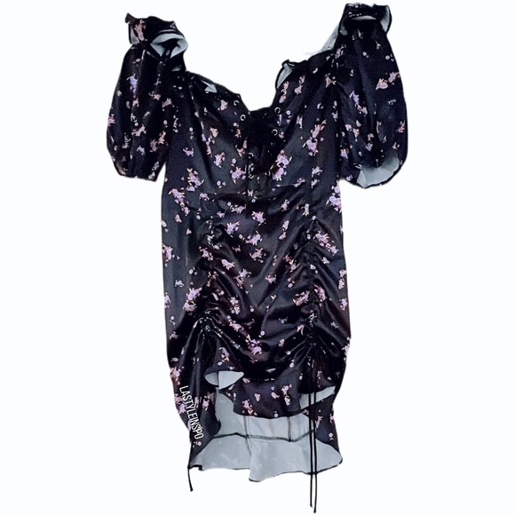 REVOLVE Secret Agent Floral Dress Puffed Sleeves Boho Fancy Size XS - Picture 4 of 6